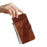 For Wiko Y82 Imprinted 7-Shape Pattern Leather Phone Case Flip Stand Wallet Cover - Brown - 5