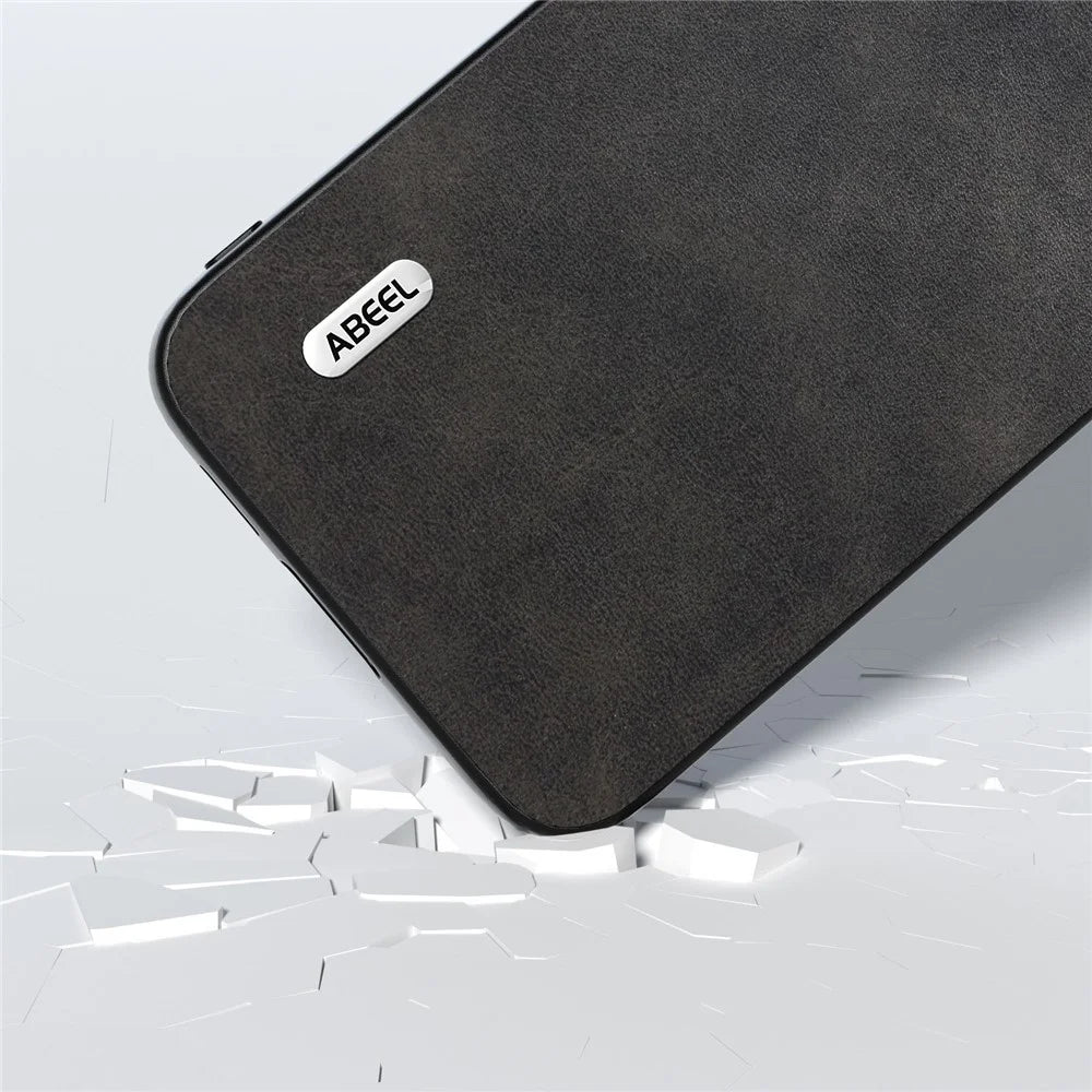 ABEEL For Samsung Galaxy S23 FE Cowhide Texture Phone Cover PU Leather+TPU+PC Phone Case - Black - 3