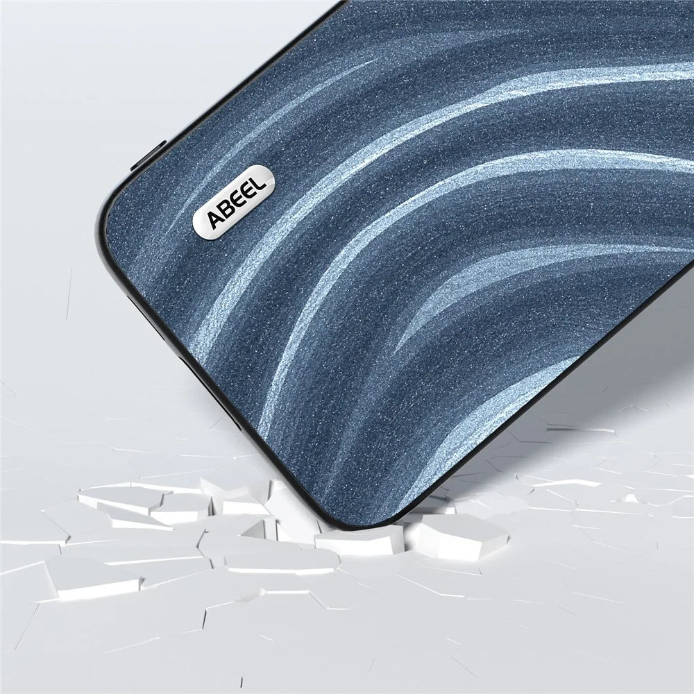 ABEEL Milky Way Series for Samsung Galaxy S23 FE Phone Cover PU Leather Coated PC+TPU Case - Blue - 3