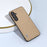 ABEEL For Samsung Galaxy S23 FE Phone Cover Litchi Texture Cowhide Leather Coated PC+TPU Case - Khaki - 2