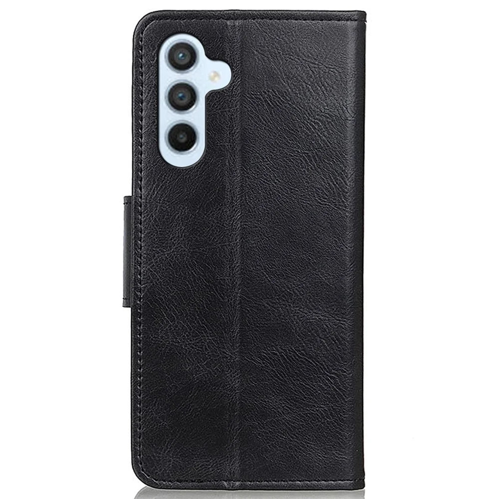 For Samsung Galaxy F34 5G / M34 5G Crazy Horse Texture PU Leather Wallet Case Stand Flip Cell Phone Cover - Black - 7