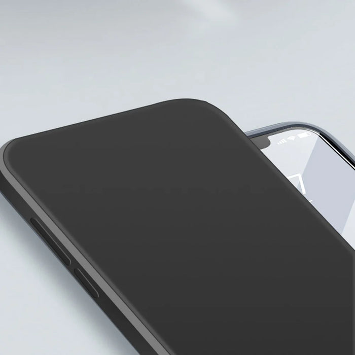 For iPhone 15 Plus Rubberized TPU Phone Cover Fiber Lining Straight Edge Phone Case - Black - 2