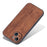 AZNS For iPhone 15 Imprinted Pattern Phone Case PU Leather Coated TPU Phone Back Cover - Brown - 3