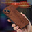 AZNS For iPhone 15 Imprinted Pattern Phone Case PU Leather Coated TPU Phone Back Cover - Brown - 5