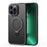 For iPhone 15 Pro Max Hybrid TPU+PC Matte Case Kickstand Cell Phone Cover Compatible with MagSafe - Black - 1