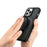 For iPhone 15 Pro Max Hybrid TPU+PC Matte Case Kickstand Cell Phone Cover Compatible with MagSafe - Black - 4