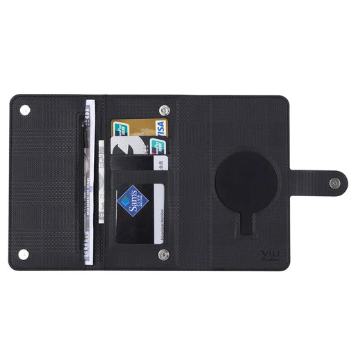 VILI GHB Series RFID Blocking Leather Case for Google Pixel 7a Zipper Pocket Phone Cover Magnetic Case - Black - 2