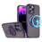 Style-A Acrylic+TPU Phone Case for iPhone 14 Pro Max , Rotating Ring Kickstand Shockproof Cover - Purple - 1