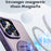 Style-A Acrylic+TPU Phone Case for iPhone 14 Pro Max , Rotating Ring Kickstand Shockproof Cover - Purple - 2