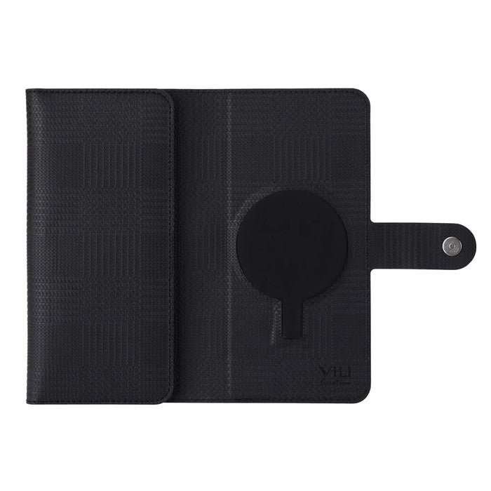 VILI GHB Series Leather Case for iPhone 14 Pro RFID Blocking Phone Wallet Cover Compatible with MagSafe - Black - 6