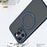 Style-B Drop Impact Phone Case for iPhone 14 Pro , Acrylic+TPU Rotating Ring Holder Kickstand Cover - Blue - 3