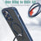 Style-B Drop Impact Phone Case for iPhone 14 Pro , Acrylic+TPU Rotating Ring Holder Kickstand Cover - Blue - 6