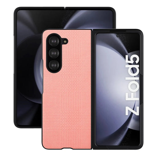 VILI TH Series For Samsung Galaxy Z Fold5 5G Anti-Drop Phone Case PU+PC+TPU Phone Cover - Pink - 2