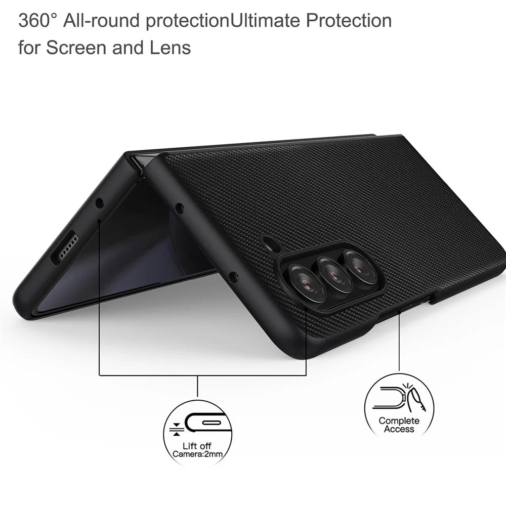 VILI TC Series Phone Case for Samsung Galaxy Z Fold5 5G Anti-Scratch PU+PC+TPU Slim Phone Cover - 3