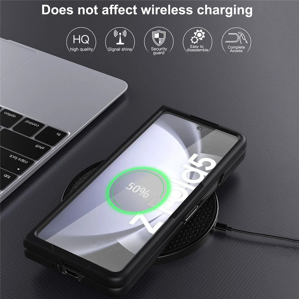 VILI TC Series Phone Case for Samsung Galaxy Z Fold5 5G Anti-Scratch PU+PC+TPU Slim Phone Cover - 4