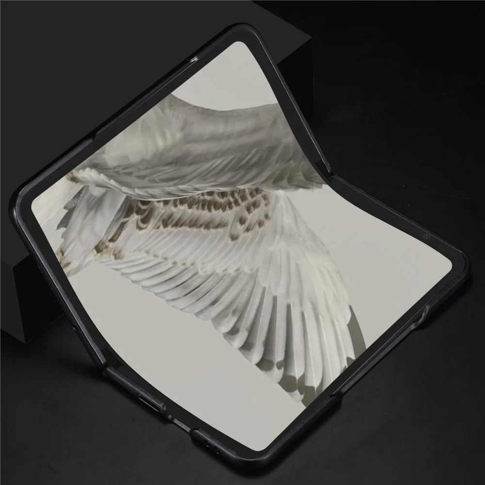 LC.IMEEKE For Google Pixel Fold Anti-scratch Carbon Fiber Texture Phone Case PU Leather+TPU+EVA Back Cover - 4
