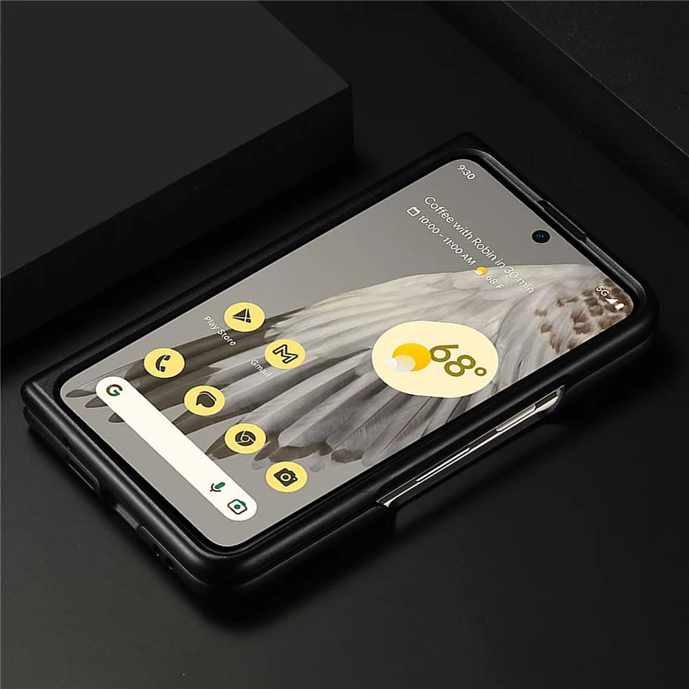 LC.IMEEKE For Google Pixel Fold Anti-scratch Carbon Fiber Texture Phone Case PU Leather+TPU+EVA Back Cover - 6