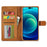 LC.IMEEKE For iPhone 15 Drop Resistant Wallet Case PU Leather Calf Texture Stand Flip Cover - Yellow - 2