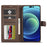LC.IMEEKE Wallet Case for iPhone 15 Pro , Full Protection PU Leather Calf Texture Stand Flip Cover - Brown - 2
