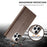 LC.IMEEKE Wallet Case for iPhone 15 Pro , Full Protection PU Leather Calf Texture Stand Flip Cover - Brown - 5