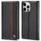 LC.IMEEKE For iPhone 15 Pro Max Shockproof Leather Stand Cover Carbon Fiber Texture Wallet Phone Case - Vertical Stripe - 1