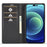 LC.IMEEKE For iPhone 15 Pro Max Shockproof Leather Stand Cover Carbon Fiber Texture Wallet Phone Case - Vertical Stripe - 2