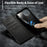 LC.IMEEKE For iPhone 15 Pro Max Shockproof Leather Stand Cover Carbon Fiber Texture Wallet Phone Case - Vertical Stripe - 6