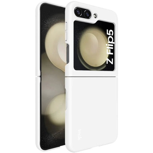 IMAK JS-2 Series For Samsung Galaxy Z Flip5 5G Protective Case Hard PC Anti-drop Phone Cover - White - 1