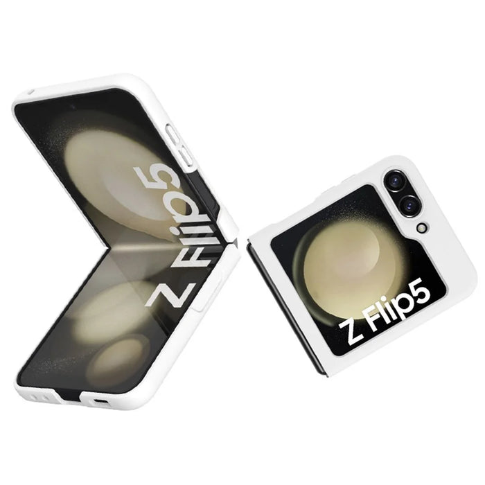 IMAK JS-2 Series For Samsung Galaxy Z Flip5 5G Protective Case Hard PC Anti-drop Phone Cover - White - 3