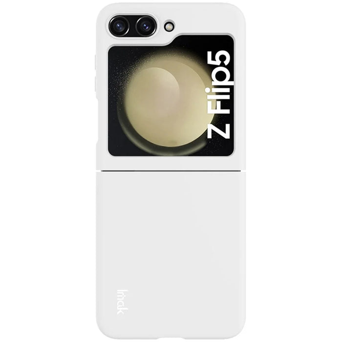 IMAK JS-2 Series For Samsung Galaxy Z Flip5 5G Protective Case Hard PC Anti-drop Phone Cover - White - 5