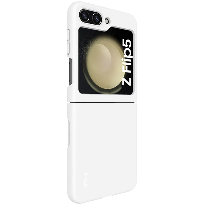 IMAK JS-2 Series For Samsung Galaxy Z Flip5 5G Protective Case Hard PC Anti-drop Phone Cover - White - 7