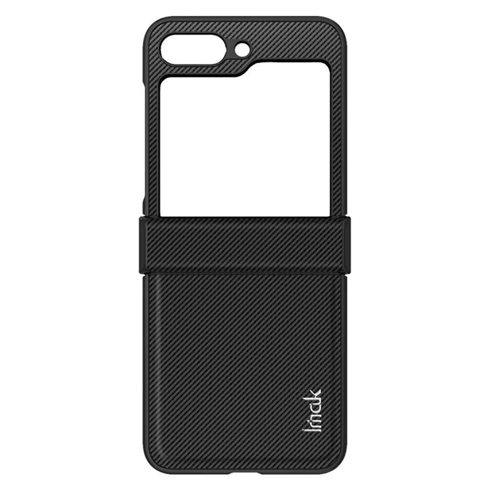 IMAK Ruiyi Series for Samsung Galaxy Z Flip5 5G Phone Cover Carbon Fiber Texture PC + PU Leather Phone Case - 4