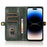 Wallet Phone Case for iPhone 14 Pro Detachable 2-in-1 TPU+PU Leather Shockproof Cover Anti-Drop Phone Case - Green - 2