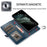 TPU+PU Leather Case for iPhone 14 Pro Max Anti-Drop Detachable 2-in-1 Phone Case Shockproof Wallet Phone Cover - Blue - 4