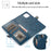 TPU+PU Leather Case for iPhone 14 Pro Max Anti-Drop Detachable 2-in-1 Phone Case Shockproof Wallet Phone Cover - Blue - 5