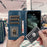 TPU+PU Leather Case for iPhone 14 Pro Max Anti-Drop Detachable 2-in-1 Phone Case Shockproof Wallet Phone Cover - Blue - 7