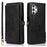 TPU+PU Phone Case for Samsung Galaxy A32 5G / M32 5G Detachable 2-in-1 Shockproof Wallet Phone Case with Strap - Black - 1