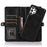 TPU+PU Phone Case for Samsung Galaxy A32 5G / M32 5G Detachable 2-in-1 Shockproof Wallet Phone Case with Strap - Black - 3