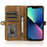 Wallet Phone Case for iPhone 13 mini 5.4 inch Detachable 2-in-1 TPU+PU Leather Flip Cover with Strap - Brown - 2