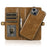 Wallet Phone Case for iPhone 13 mini 5.4 inch Detachable 2-in-1 TPU+PU Leather Flip Cover with Strap - Brown - 3
