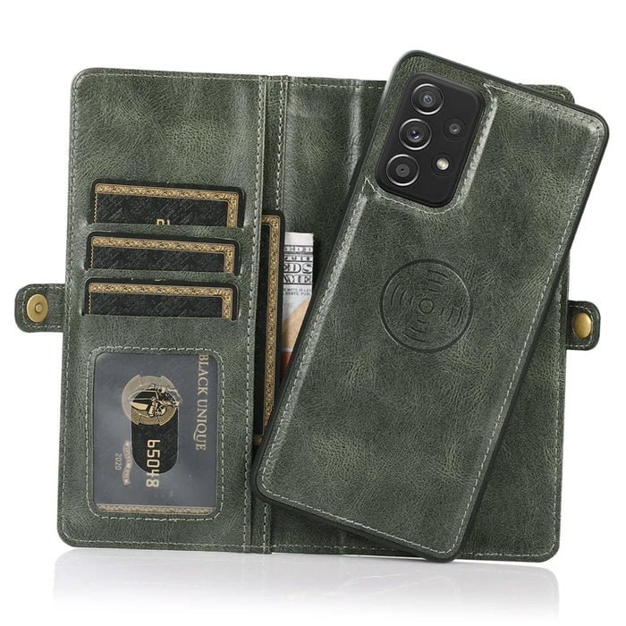 For Samsung Galaxy A33 5G TPU+PU Leather Case Detachable 2-in-1 Protective Wallet Phone Cover with Strap - Green - 3