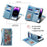 ESEBLE Stand Folio Cover for Samsung Galaxy S23 FE , RFID Blocking Leather Zipper Pocket Wallet Phone Case - Blue - 4