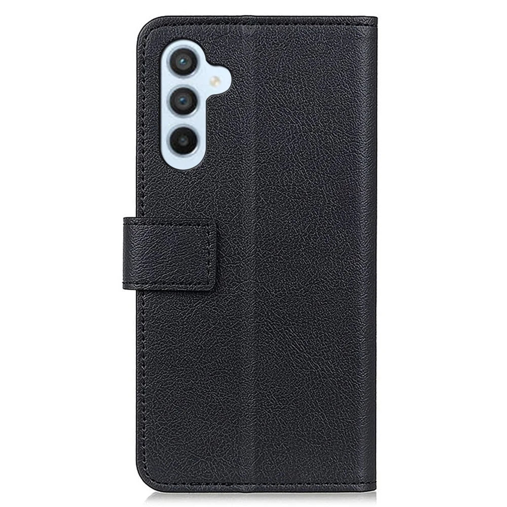 For Samsung Galaxy F34 5G / M34 5G Stand Phone Cover Textured PU Leather Phone Wallet Case - Black - 7