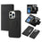 Wallet Folio Case for iPhone 15 Pro Max , PU Leather Slim Phone Cover with Removable Inner TPU Shell - Black - 1