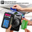 For iPhone 15 Pro Detachable Magnetic Wallet Case PU Leather Cross Texture Stand Phone Cover - Black - 7