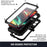 R-JUST For iPhone 15 Pro Max Anti-drop Phone Case PC+Silicone+Metal Kickstand Cover with Tempered Glass Film - Black - 4