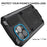 R-JUST For iPhone 15 Pro Max Anti-drop Phone Case PC+Silicone+Metal Kickstand Cover with Tempered Glass Film - Black - 7