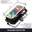 R-JUST For iPhone 15 Pro Kickstand Phone Case PC+Silicone+Metal Shockproof Cover with Tempered Glass Film - Silver - 4