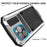 R-JUST For iPhone 15 Pro Kickstand Phone Case PC+Silicone+Metal Shockproof Cover with Tempered Glass Film - Silver - 7