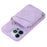 For iPhone 13 Pro Kickstand Zipper Phone Case Wallet Cover PU Leather+TPU Phone Shell - Purple - 4
